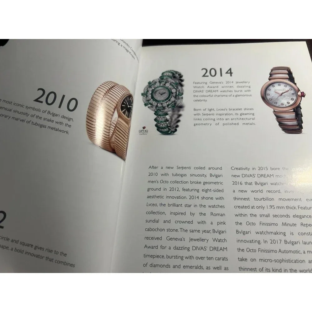 BULGARI Watch Catalog Official English Collection 2018-2019 NWT